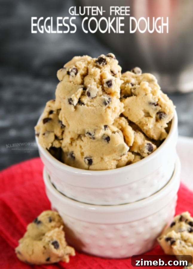 Edible Gluten-Free Cookie Dough 5 Gluten-Free Eggless Cookie Dough - Perfect for sharing or keeping to yourself!