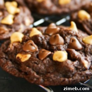 Peanut Butter Chocolate Brownie Cookies recipe card image