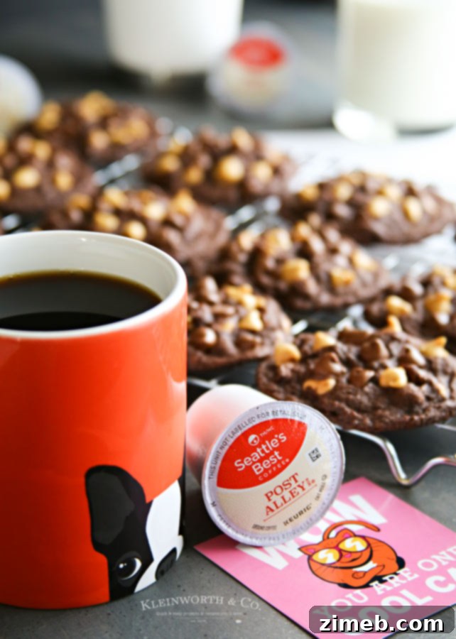 Fudgy Peanut Butter Chocolate Brownie Cookies 2 Coffee and Peanut Butter Chocolate Brownie Cookies, a perfect pairing for parents