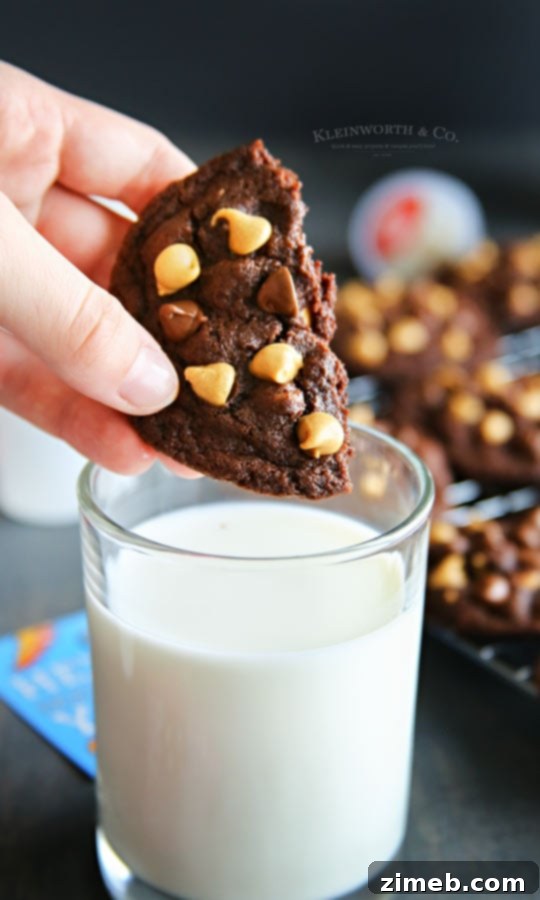 Fudgy Peanut Butter Chocolate Brownie Cookies 4 Recipe for Soft Batch Peanut Butter Chocolate Brownie Cookies with peanut butter chips