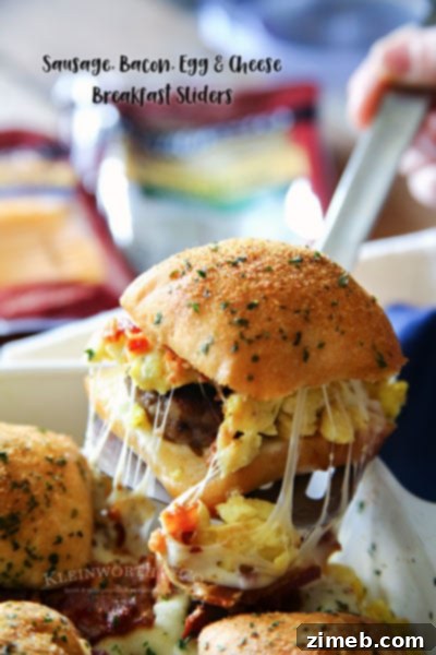 Sweet and Salty Bacon Caramel Sticky Buns 9 Sausage Egg Bacon Cheese Breakfast Sliders, an easy and satisfying breakfast option.