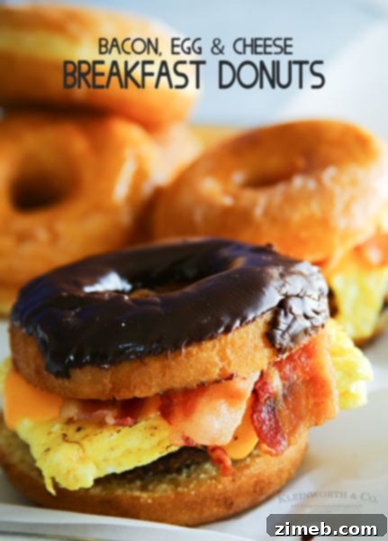 Sweet and Salty Bacon Caramel Sticky Buns 7 Bacon, Egg & Cheese Breakfast Donuts, a unique and savory twist on a classic treat.