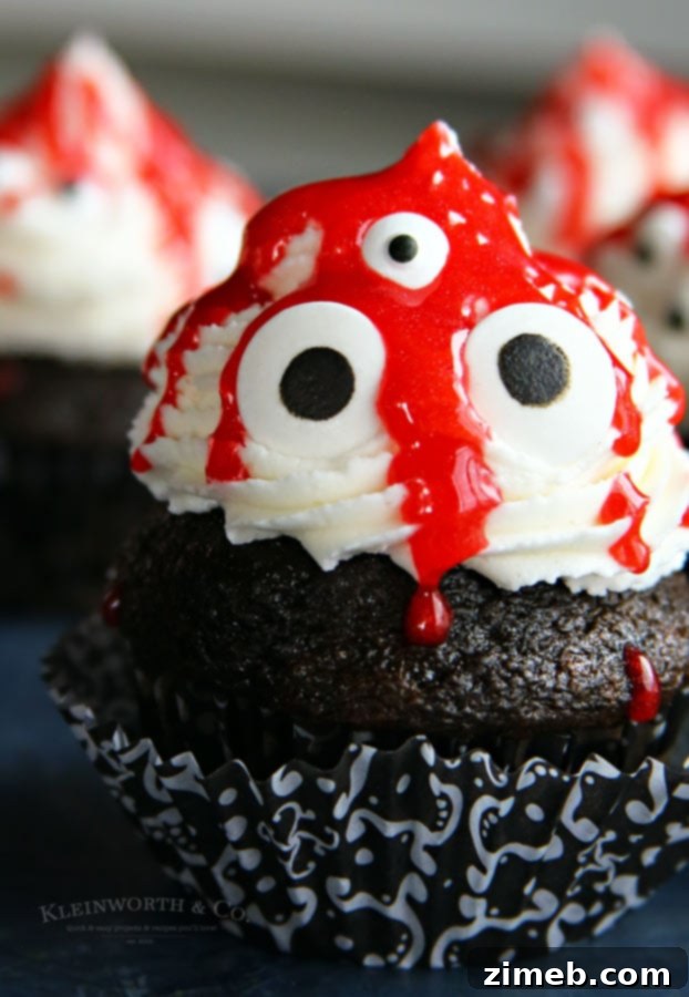 Monster Mash Halloween Cupcakes 4 How to make Ghoulish Monster Halloween Cupcakes with simple steps