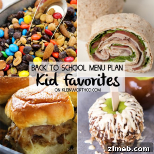 Easy Back to School Menus Kids Crave 3 Back to School Kid Favorites Meal Ideas Collage