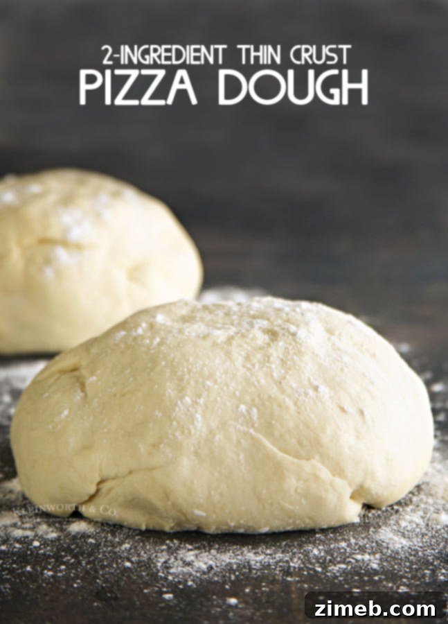 Freshly baked pizza made with 2-Ingredient Pizza Dough