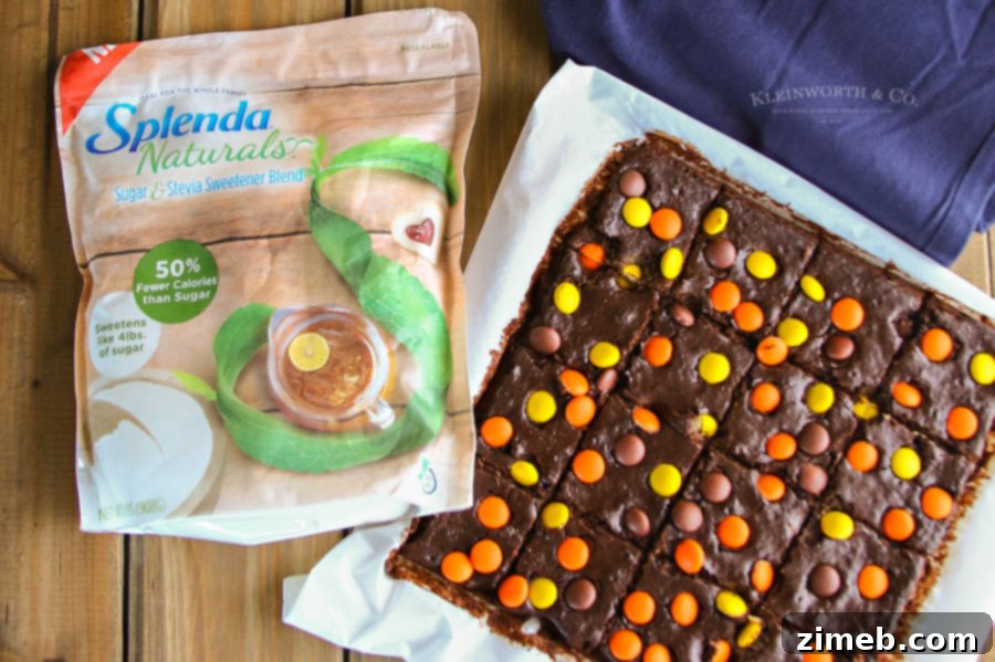 Fudgy Peanut Butter Brownie Bars 2 Peanut Butter Pieces Brownies - skinny brownies with chocolate and peanut butter