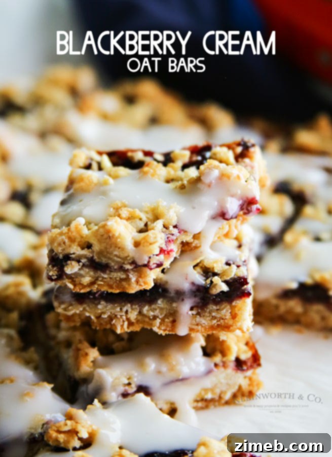 Blackberry Cream Oat Bars: Perfect Light Treat