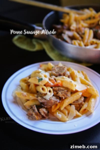 Penne Sausage Alfredo