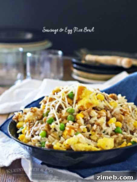 Sausage Egg Rice Bowl