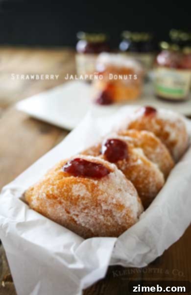 Strawberry Jalapeño Donuts - delicious homemade donuts