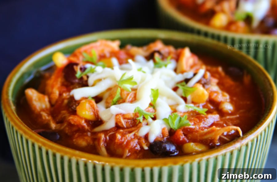 Chicken Black Bean Taco Soup recipe for a quick meal