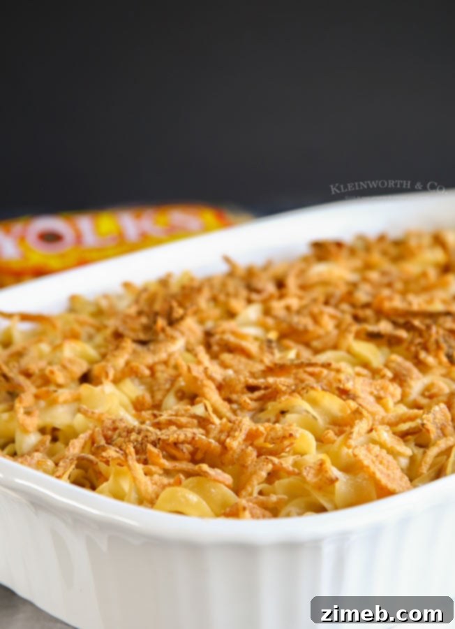 Golden French Onion Chicken Noodle Bake 2 French Onion Chicken Noodle Casserole easy dinner recipe for a cozy night