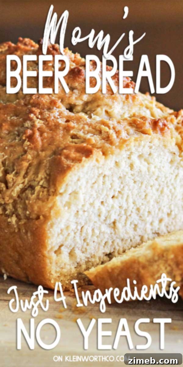 Moms Legendary Beer Bread 2 Moms Best Beer Bread - The Easiest 4-Ingredient Recipe