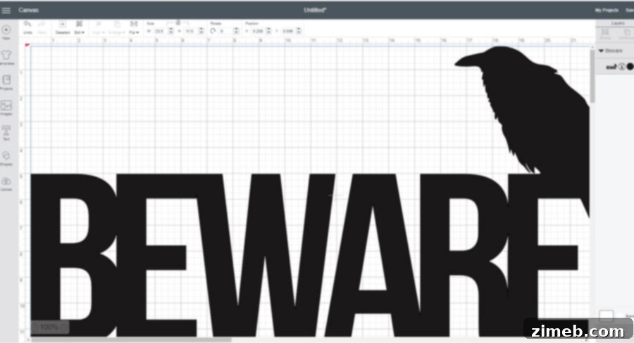 How to make Beware Halloween Porch Sign