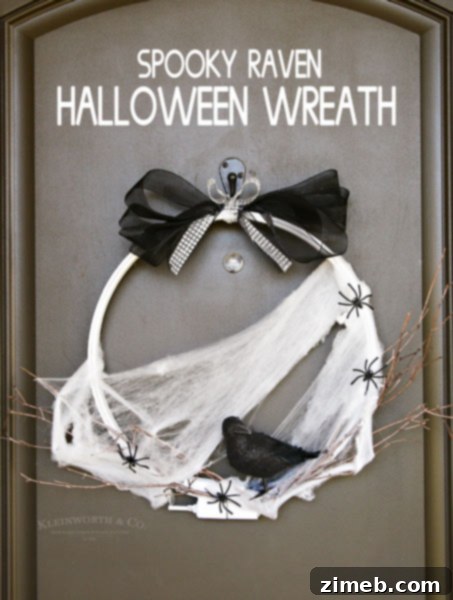 Spooky Raven Halloween Wreath DIY