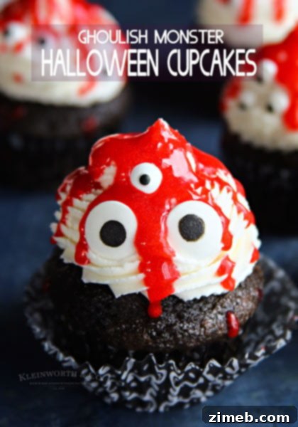 Ghoulish Monster Halloween Cupcakes Recipe