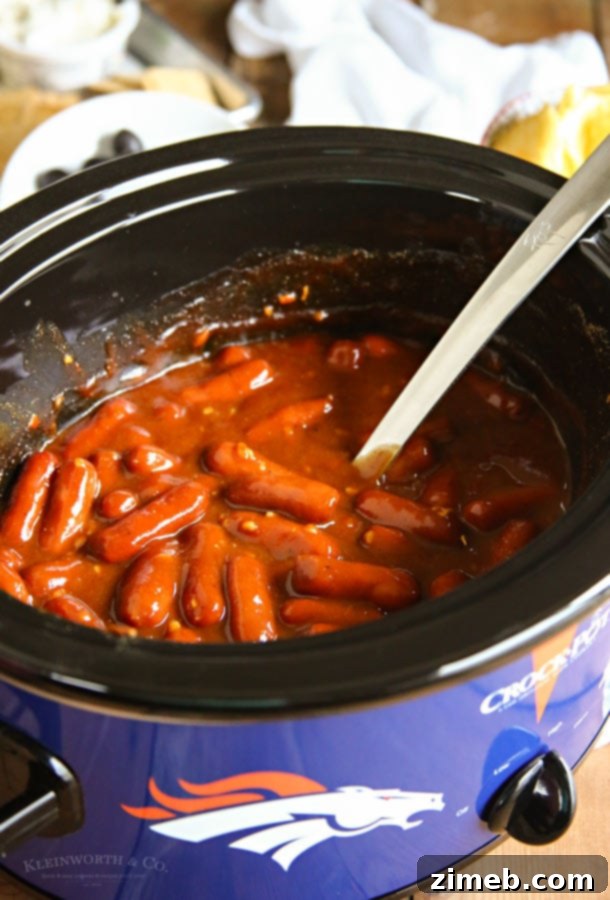 Best Easy Slow Cooker Garlic BBQ Smokies recipe for parties