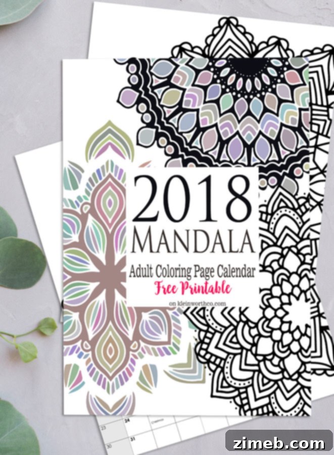 2018 Mandala Magic: Free Printable Coloring Calendar 6 Your Free 2018 Mandala Adult Coloring Page Calendar Ready for Download