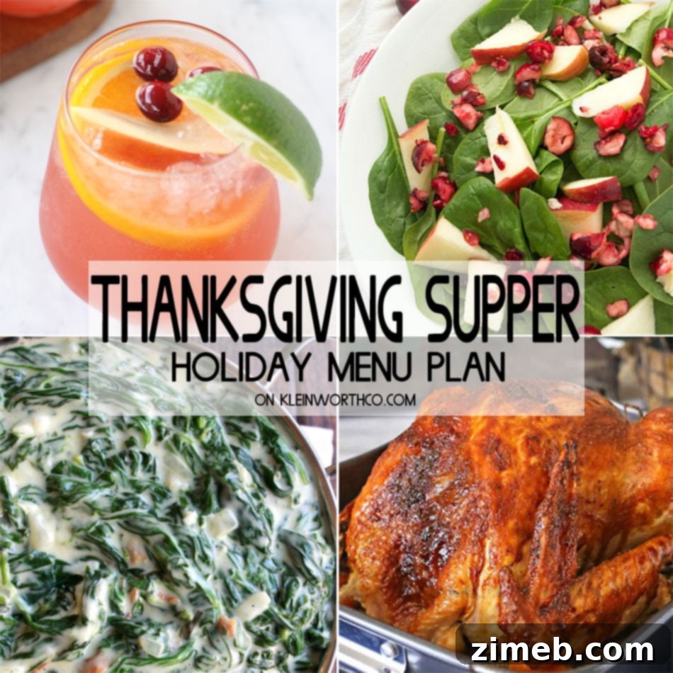 The Ultimate Thanksgiving Menu 2 Thanksgiving Supper Holiday Menu Plan - Delicious Holiday Recipes for Your Family Gathering
