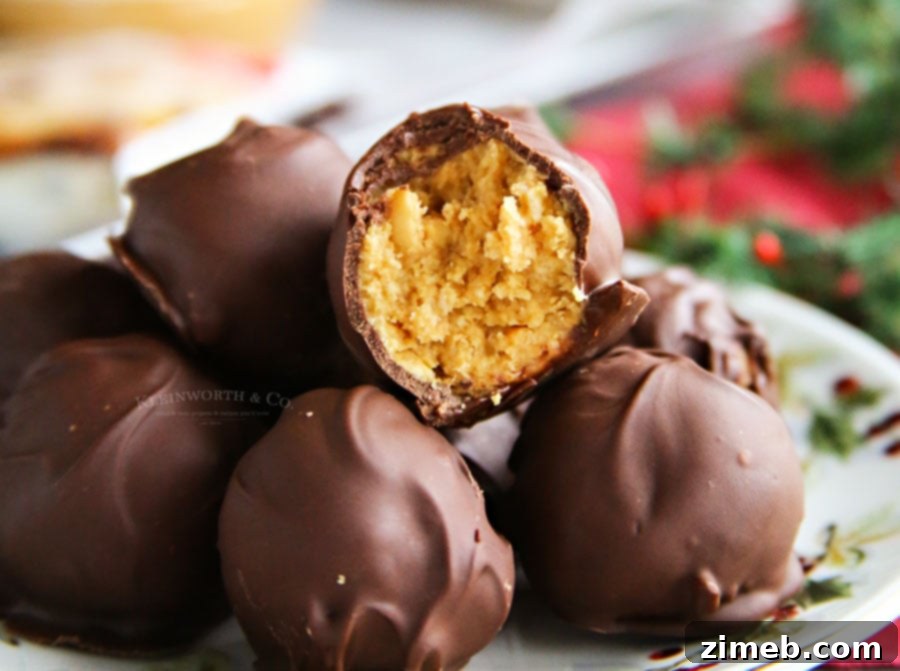 Easy No-Bake Peanut Butter Balls recipe, quick to make and perfect for busy holidays.