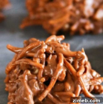 No-Bake Chocolate Haystacks made with white choclate