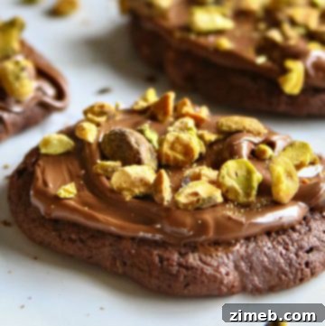 recipe chocolate nutella pistachio cookies