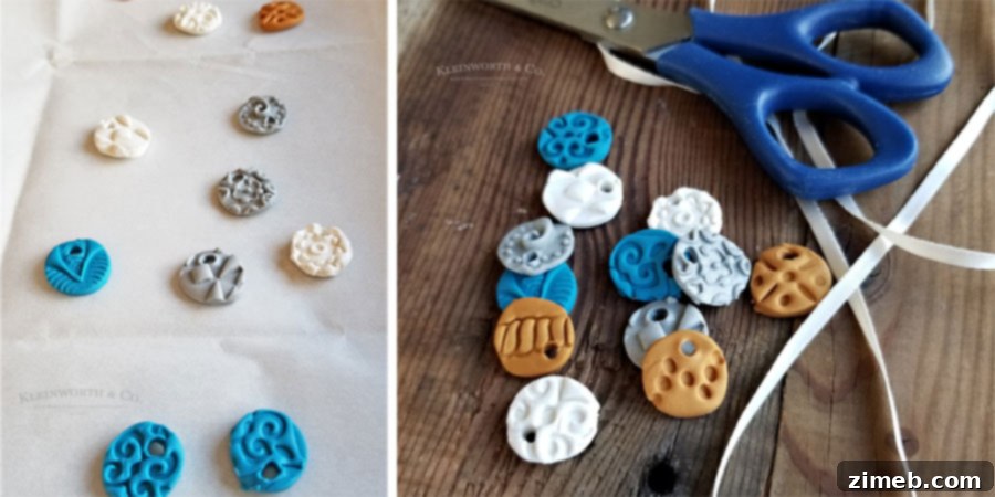 Baking and Assembling Stamped Clay Charms