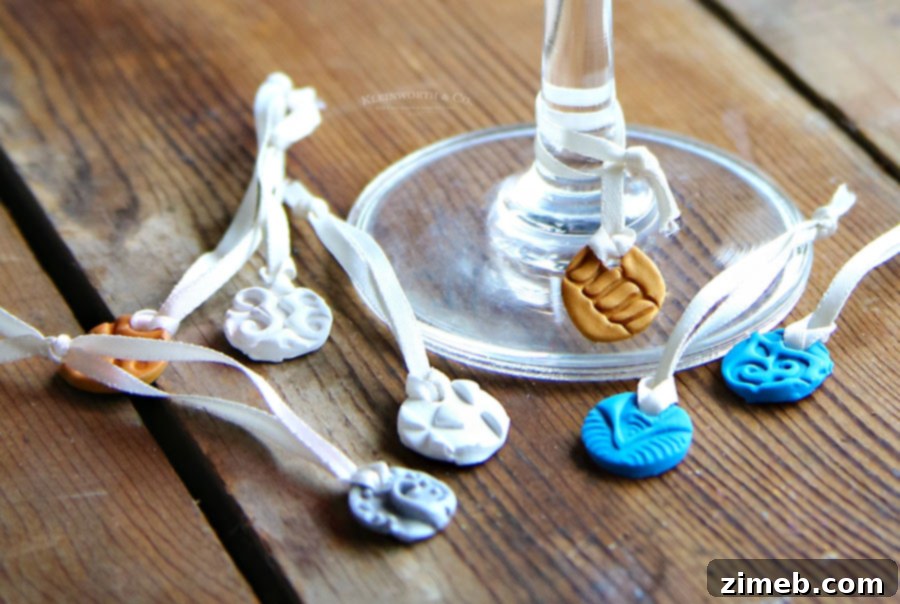 DIY Stamped Clay Wine Glass Charms Customization Tips