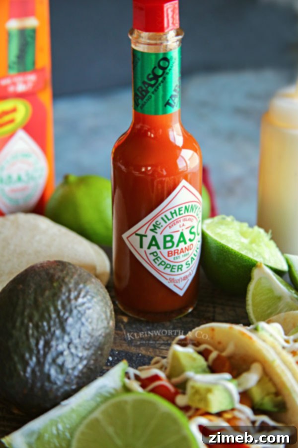 Easy beef tacos with Tobasco