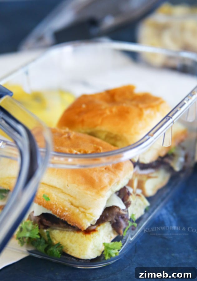 Effortless French Dip Bites 2 Easy French Dip Sliders for lunch: Simple roast beef and onion recipe