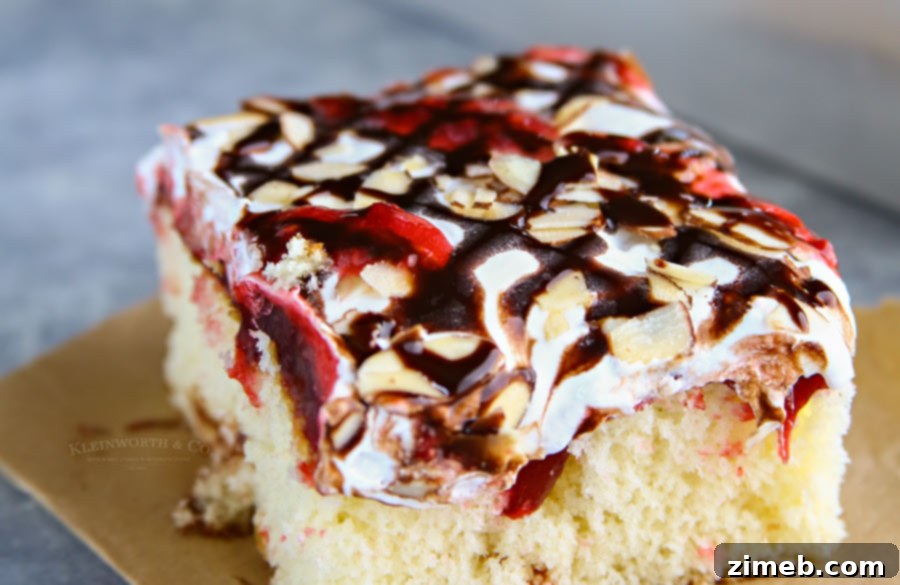 Luscious Raspberry Cream Poke Cake 3 Raspberry Cream Poke Cake recipe