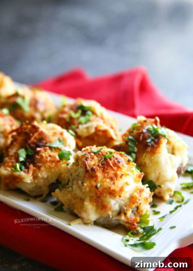 Garlic Parmesan Clam Filled Mushrooms 3 game day recipes