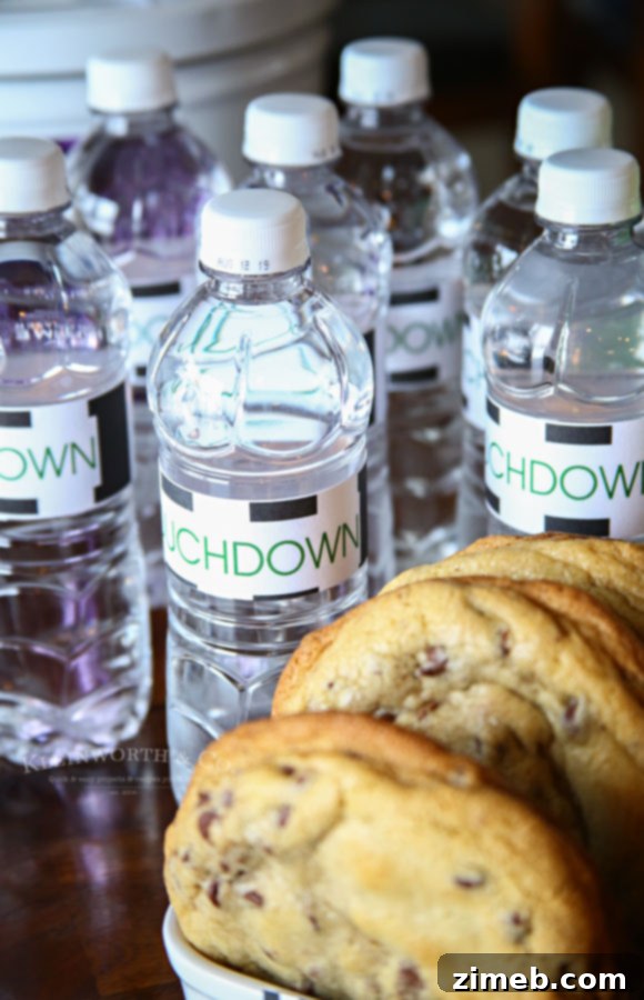 Calling the Shots Game Day Party Printables 4 Referee Game Day Party Printables - water bottle wrappers and snacks