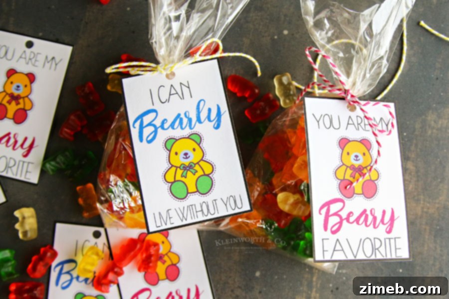 Bear Hug Valentine Printables 2 Free Valentines - Easy and fun printable cards for kids and classrooms.