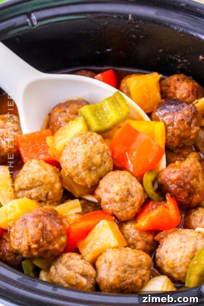 Sweet and Tangy Slow Cooker Meatballs 6 recipe for Slow Cooker Sweet and Sour Meatballs