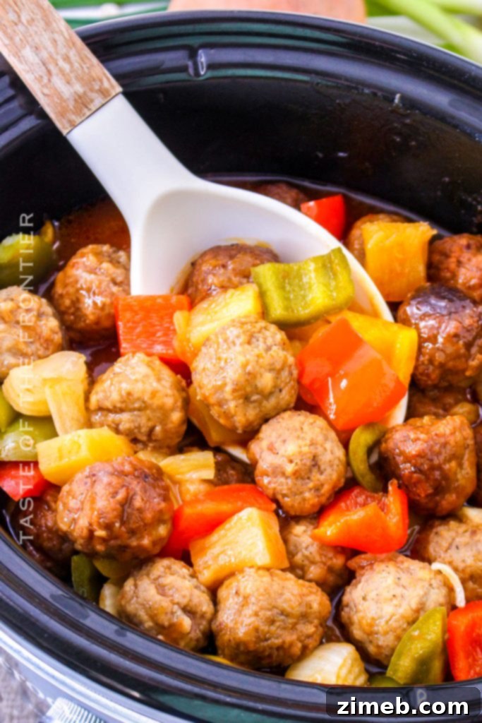 Sweet and Tangy Slow Cooker Meatballs 8 how to make Slow Cooker Sweet and Sour Meatballs