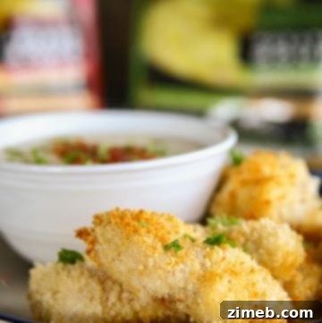 Golden Crispy Chicken Tenders with Hearty Potato Soup 13 Air Fryer Chicken Strips recipe image