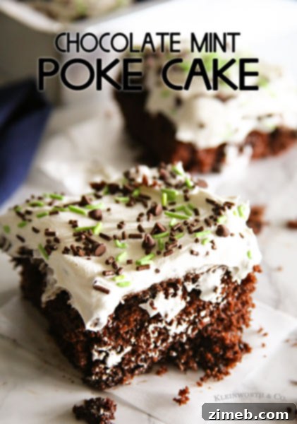 Quick Minty Hot Fudge 7 Chocolate Mint Poke Cake Recipe