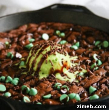 Gooey Mint Chocolate Skillet Delight 11 Mint Chocolate Chip Skillet Cookie