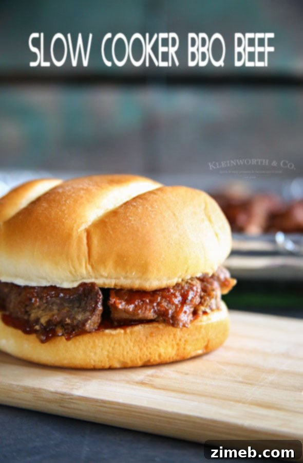 Mouthwatering Slow Cooker BBQ Beef 9 Slow Cooker BBQ Beef, a mouth-watering and easy recipe