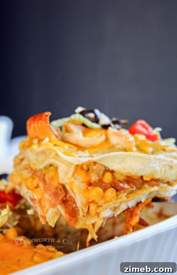 Creamy Southwest Chicken Casserole 10 Southwest Chicken Casserole recipe layers assembled in a baking dish before cooking