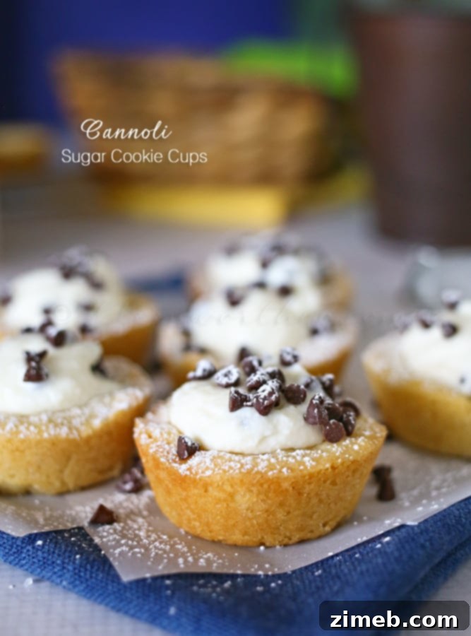 Cannoli Sugar Cookie Cups - Italian-inspired dessert