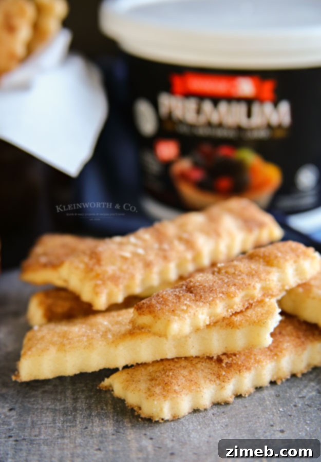 Cinnamon Sugar Pie Sticks 5 Pie crust chip recipe: Easy steps to create cinnamon sugar dippers from homemade pie crust.