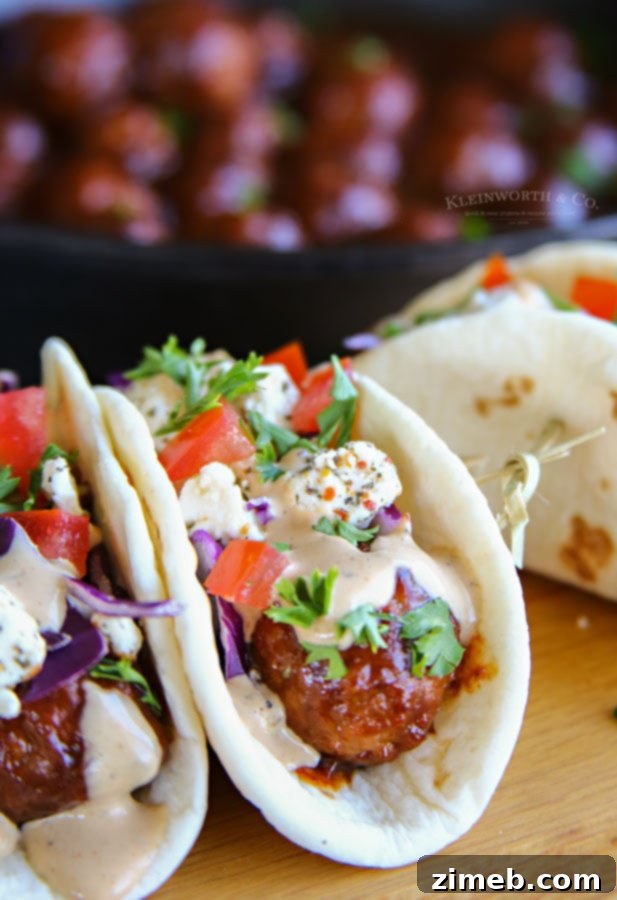 BBQ Meatball Street Tacos recipe