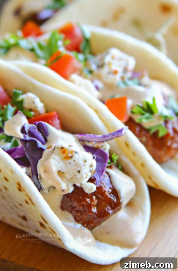 how to make BBQ Meatball Street Tacos