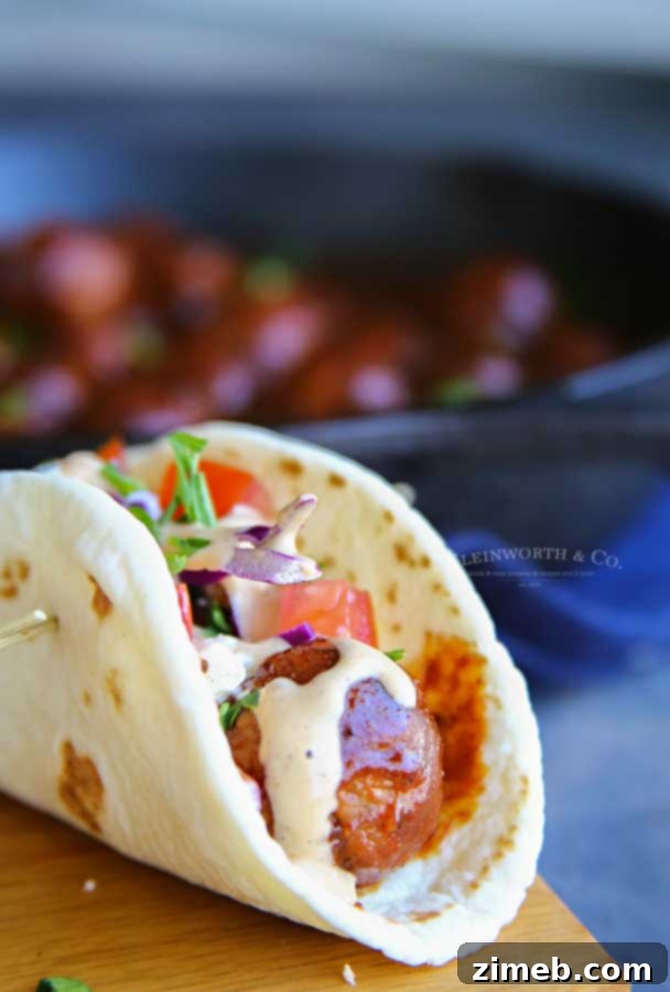 stove top meatballs recipe - BBQ Meatball Street Tacos