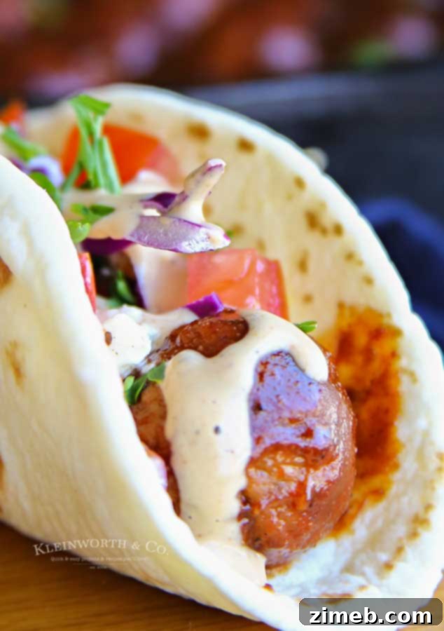 tailgating recipe - BBQ Meatball Street Tacos