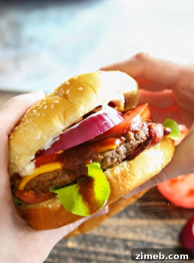Smoky BBQ Bacon Steakhouse Burger 4 Delicious hamburger recipes for summer cookouts