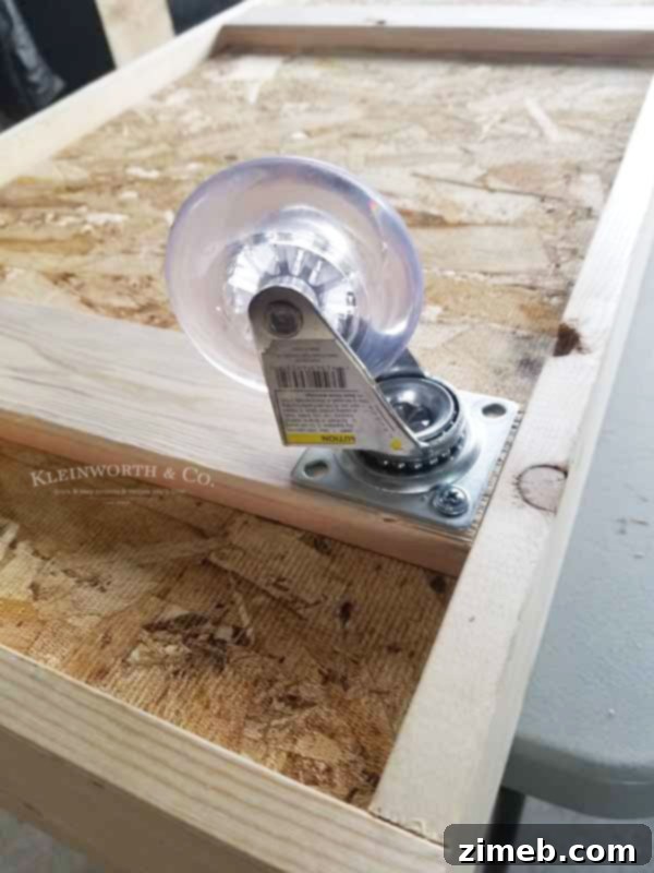 Build a Wheeled Garden Box 7 Installing Casters on Your DIY Rolling Planter Box