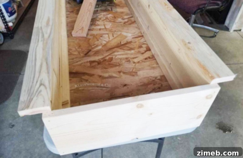 Build a Wheeled Garden Box 8 Finishing the Base of Your Easy DIY Planter Box